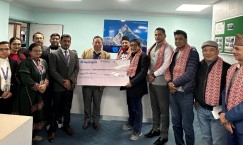 Nepal SBI Bank Contributes Fund to Nepal Bharat Maitri Sangh, Kaski
