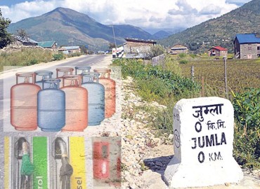 Jumla facing shortage of cooking gas, petroleum products
