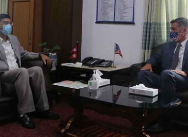 US Ambassador Thompson pays courtesy call on FM Sharma   