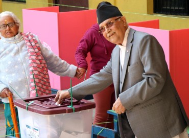 Election peaceful: leader Oli