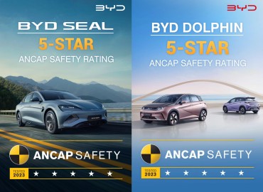 BYD SEAL and BYD DOLPHIN Score Five-Star ANCAP Safety Ratings