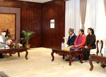 Bipin Joshi’s family meets PM Prachanda