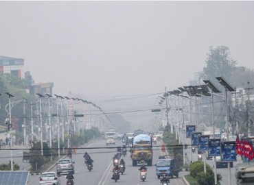 Pollution rises in Kathmandu, people urged to wear masks