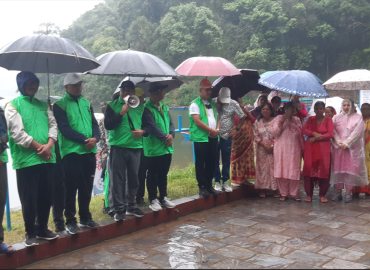 Heritage cleanup campaign in Begnas lake