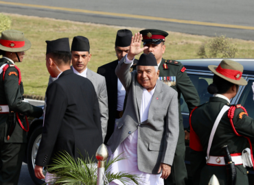 President Paudel arrives home attending COP29 in Baku