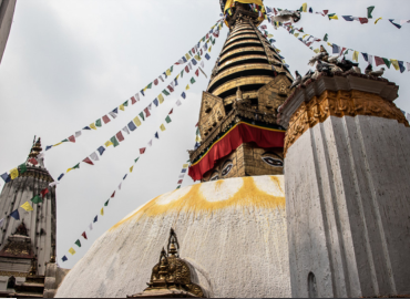 Myanmar Ambassador to Nepal pays obeisance in Swayambhunath Stupa
