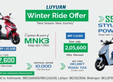 Luyuan Nepal Launches Winter Ride Offer: Benefits of Buying a Scooter