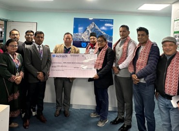 Nepal SBI Bank Contributes Fund to Nepal Bharat Maitri Sangh, Kaski