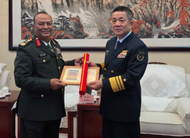 COAS Sigdel Holds Courtesy Meeting with Chinese Defense Minister Dong Jun