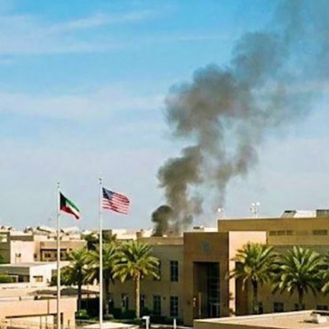 Smoke Rises Over U.S. Embassy in Kuwait