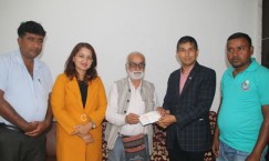 Moti Journalism Award conferred on Acharya ad Humagain
