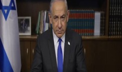 Israel Prime Minister Netanyahu meets with military widows and orphans